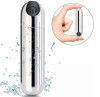 VibeX Mini Bullet, 10 Vibration Modes, ABS, USB, Silver, 7.5 cm