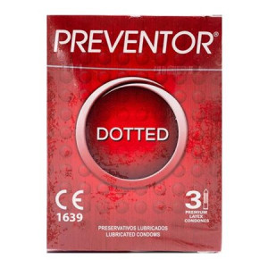 3 Προφυλακτικά με Stripes Preventor Dotted, Premium Latex