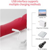 Great Wand Vibrator, 10+10 Vibration Modes, Silicone, USB, Red, 24,6 cm, Mokko Toys, Velvet Obsession