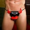 Bikini Naughty Bull, Negru/Rosu, S-L