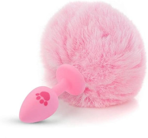 Anal Plug Small Bunny Tail, Pink, Guilty Toys