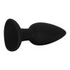 Medium Anal Plug with Suction Cup Liquid Silicone Black 9.8 cm Guilty Toys