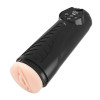 Electric Masturbator 9 Vibration Modes, 9 Suction Modes, USB, TPE Realistic, Black, 27.1 cm