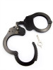 Mister B Cuff Double Lock, With Hoop Black