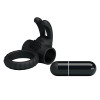 Inel Vibrator de Penis Eudora, Silicon, Negru
