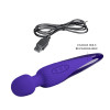 Anthony Youth Massage Vibrator, 7 λειτουργίες δόνησης & 5 εντάσεις ταχύτητας, σιλικόνη, USB, μωβ, 26 cm