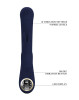 Vibrator Iepuras Lamar, 10 Moduri Vibratii, Ecran LED, Silicon, USB, Albastru Inchis, 22 cm