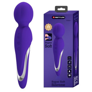 Walter Massage Vibrator, 7 Vibration Modes & 5 Intensities, Silicone, USB, Purple, 21.6 cm
