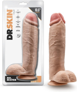 Dr. Skin by - 10.5 Inch Long, 2.5 Inch Thick Realistic Dildo with Balls and Suction Cup Base - Soft, Lifelike Feel Horse Size XL Dong
