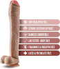  Realistic 13 Inch Long 2.5 Inch Thick Dildo with Suction Cup Base & Balls Realistic Dildo Soft Real Feel Female Sex Toy Horse Dildo Size 