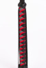 Nylon Stick with Neon Strip and Goat Kid Leather Handle Nubuck Leather Black