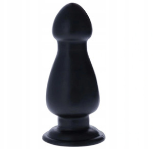 El Penon Anal Dildo with Suction Cup, PVC, Black, 25.5 cm