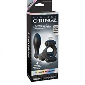 Pipedream Fantasy C-Ringz Ultimate Ass-Gasm Dildo, Black