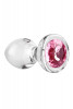A&E PINK GEM GLASS PLUG LARGE