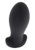 Heavy Anal Stretcher Anal Plug Liquid Silicone Black 14 cm