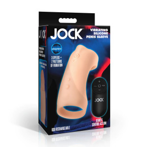 Vibrating Silicone Penis Sleeve  Light