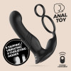 Erixos - Vibrating Prostate Massager with Ball Strap and Cockring - Black