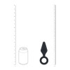 Silicone Anal Plug with Loop - L - Black