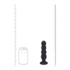 Quad Rattle Liquid Silicone Anal Plug - XL - Black