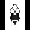 Mistress - Sexy Imitation Leather Corset and G-String with Studs