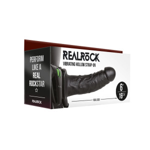 Vibrating Hollow Strap-On without Balls - 6" / 15,5 cm