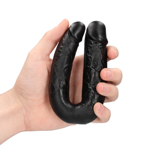 U Shaped Double Dildo 5" / 12,7 cm - Black