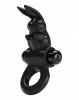 Pretty Love Penis Ring, 10 Vibration Modes, Silicone, Black