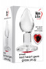 A&E RED HEART GEM GLASS PLUG SMALL