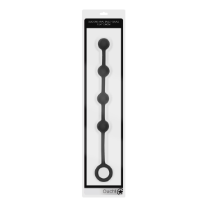Silicone Anal Balls - Medium - Black
