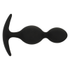BLACK&SILVER - ORSON PLUG SILICONE 2 ANAL WAVES 9 CM