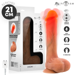 MR INTENSE - BRADLEY SILICONE VIBRATING DILDO WITH HEAT EFFECT AND REMOTE CONTROL 21 CM - 4.2 CM