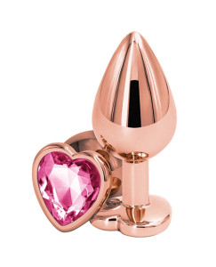 Anal Plug Brilliant Anal Plug Large Rose Gold Pink Stone Passion Labs