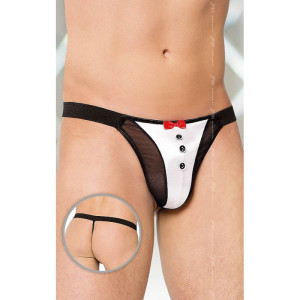 Χιουμοριστικά ανδρικά εσώρουχα Thong white SL