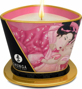 Shunga Libido Massage Candle Rose Petals 170ml